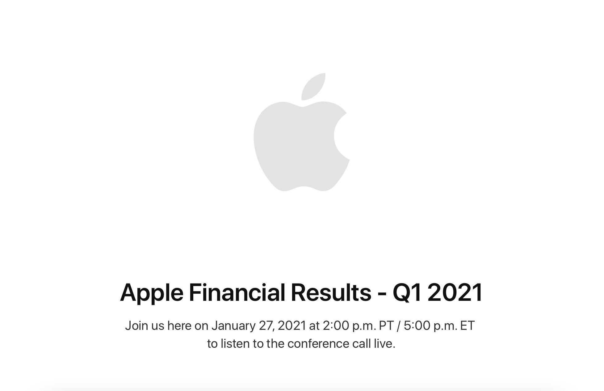 Apple Earnings Call Q1