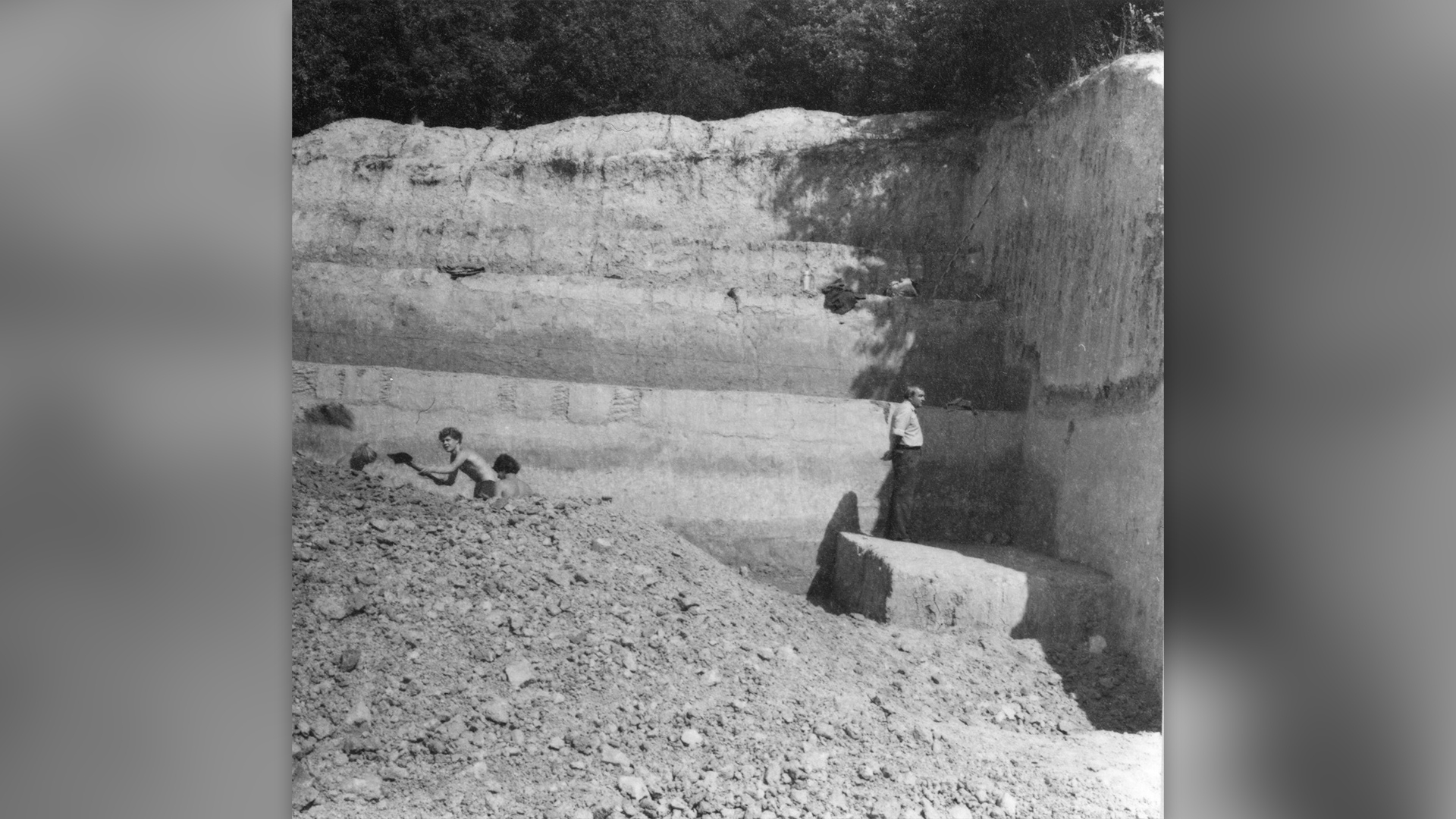 Another photo showing the excavation site in the 1980's.