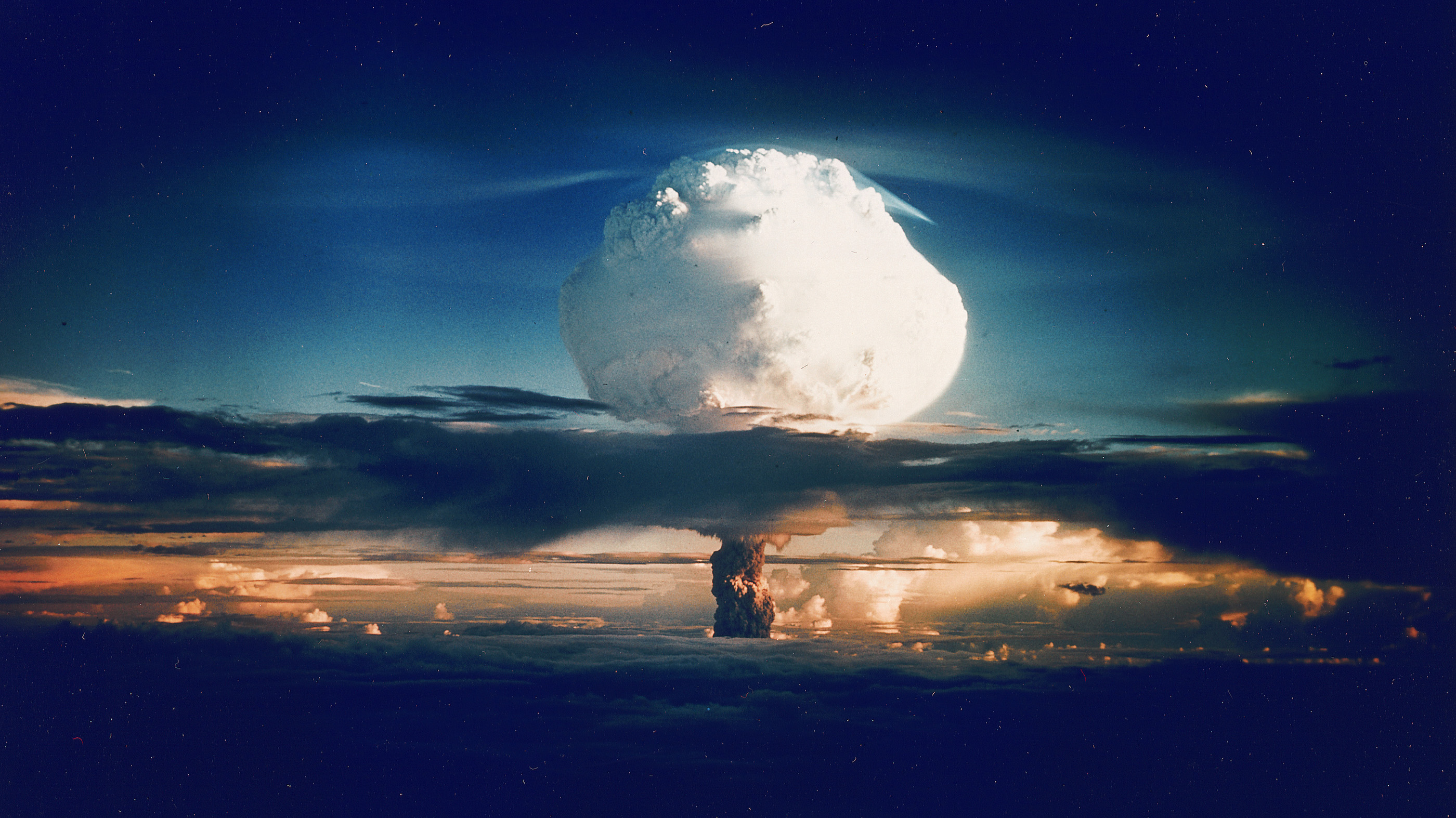Ivy Mike was the first &quot;true&quot; hydrogen bomb tested by the United States. This 10.4 megaton explosion obliterated Elugelab, the island it was detonated on in the Eniwetok Atoll.
