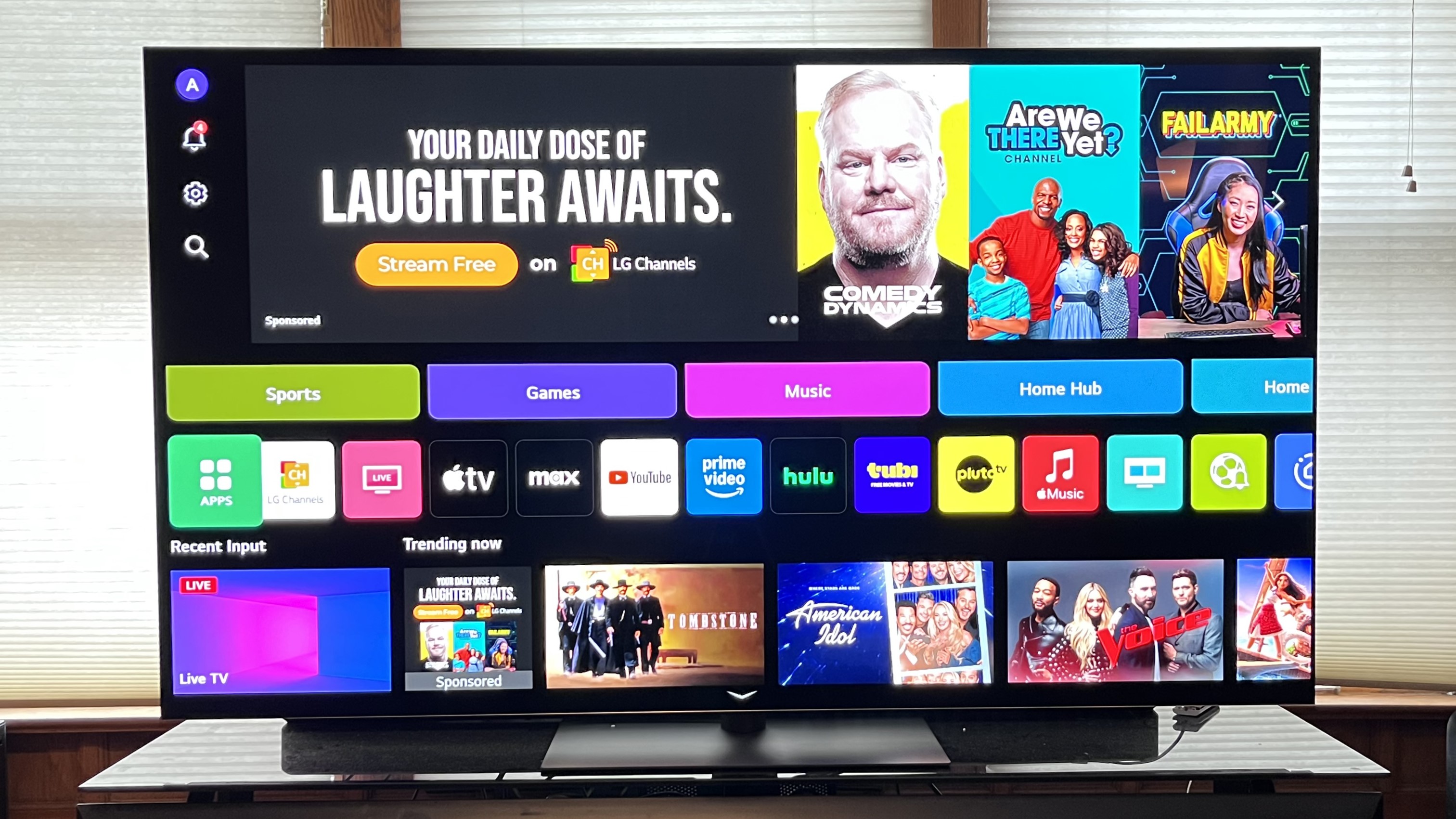 LG G5 OLED TV webOS 25 smart TV interface