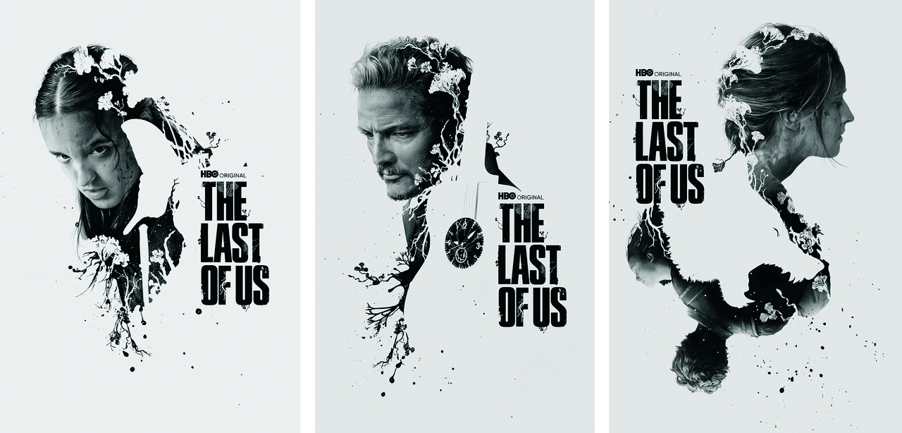 Greg Ruth; posters for The Last of Us showing monochrome figures