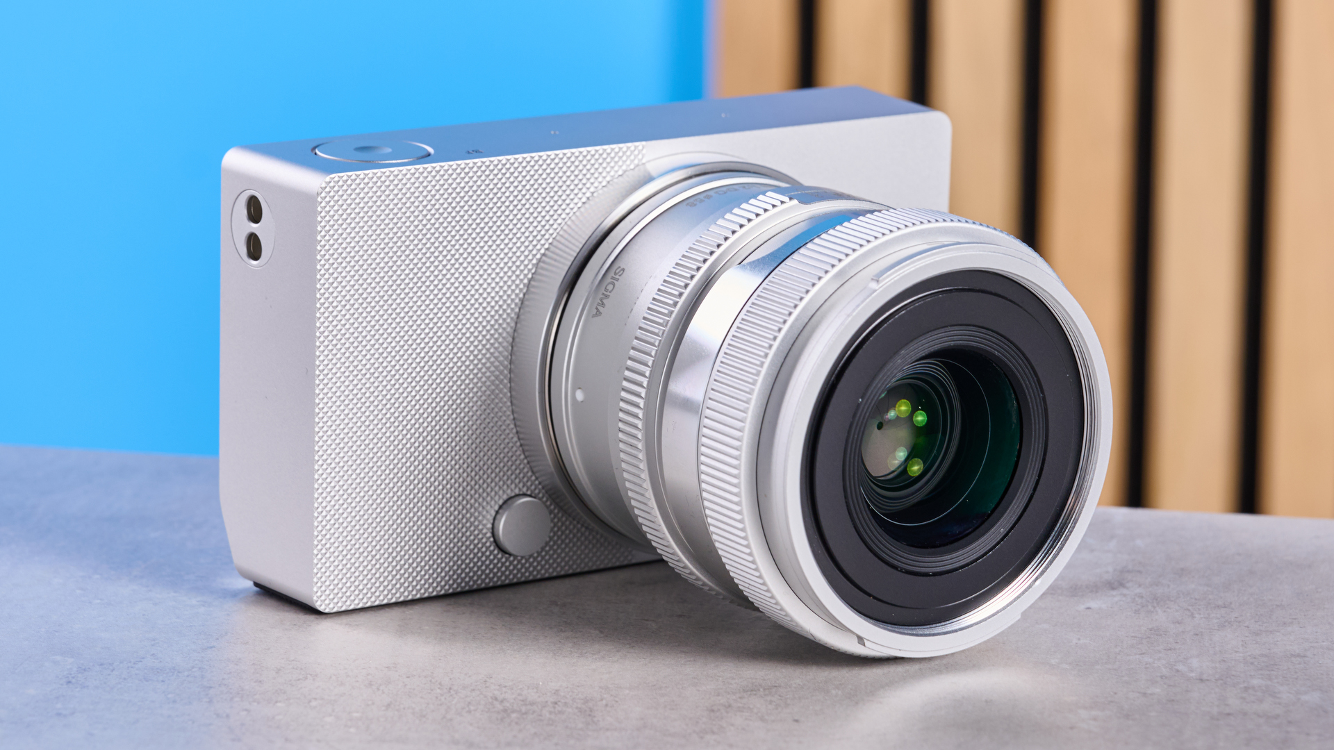 A silver Sigma BF mirrorless camera