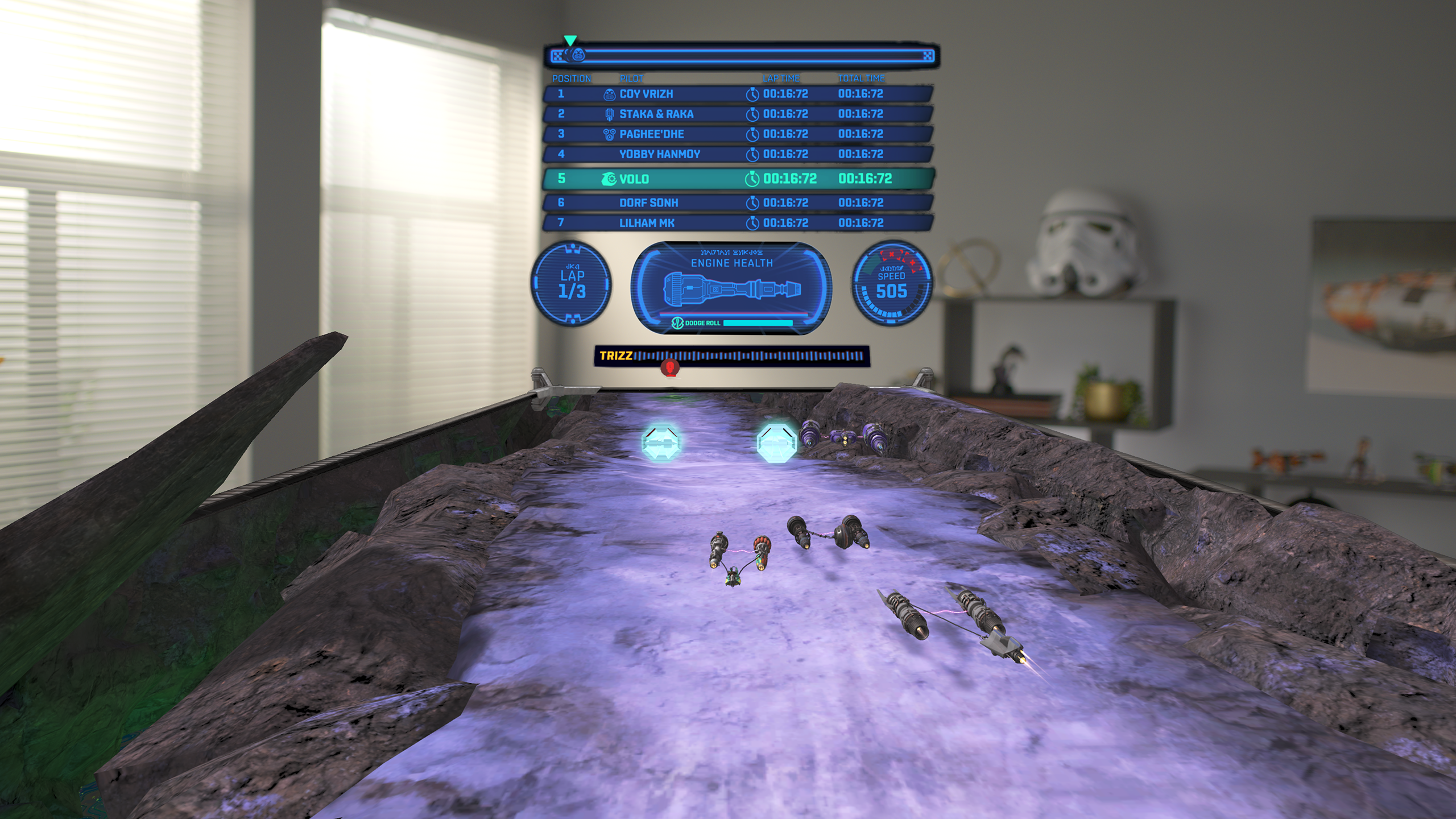 A scene from Star Wars: Beyond Victory - A Mixed Reality Playset