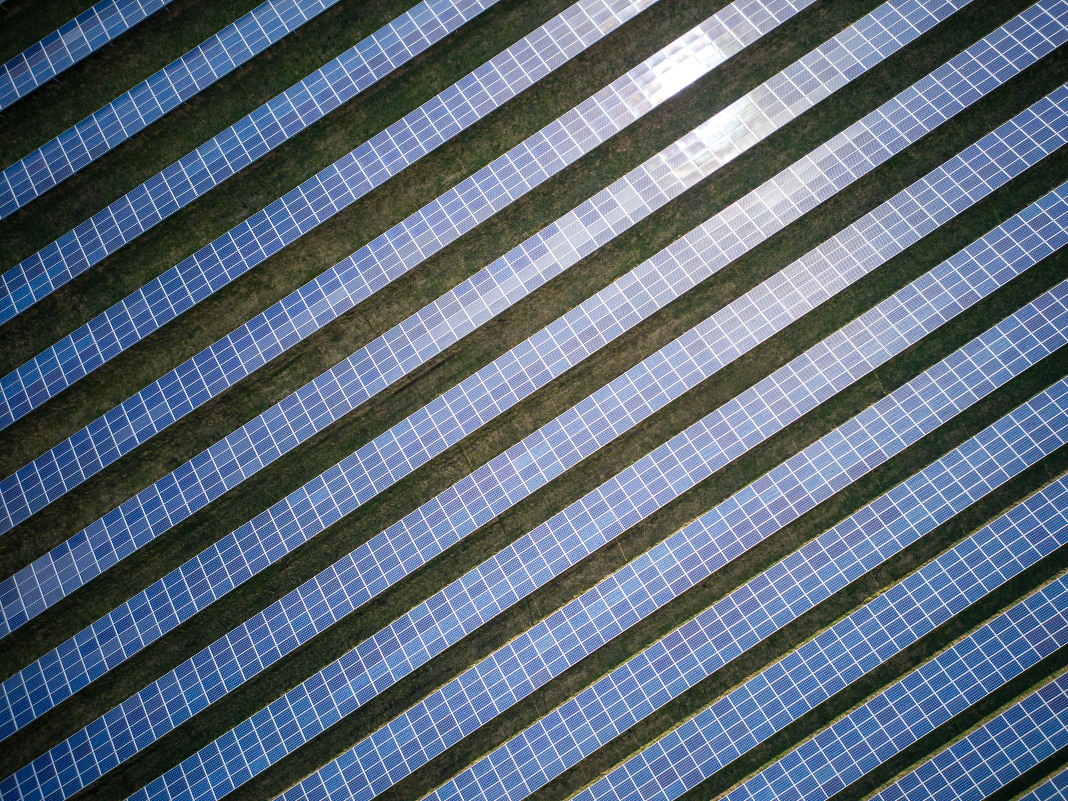 Photo of solar panels taken with the Potensic Atom 2 drone