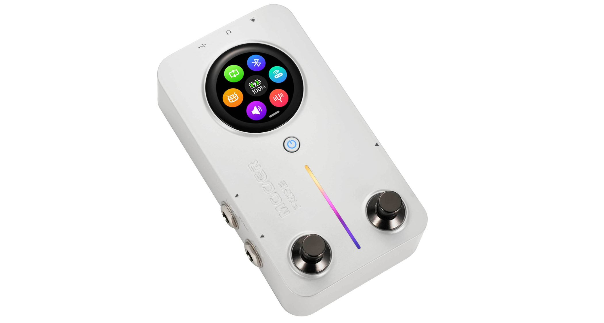 Mooer Audio Prime Minimax M2 Intelligent Pedal: A compact multi-effects unit for guitar that looks like an mp3 player but packs 194 effects into its feature-stacked design.