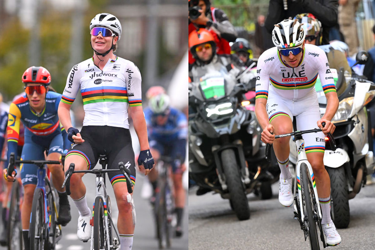 Lotte Kopecky and Tadej Pogačar are the defending world champions