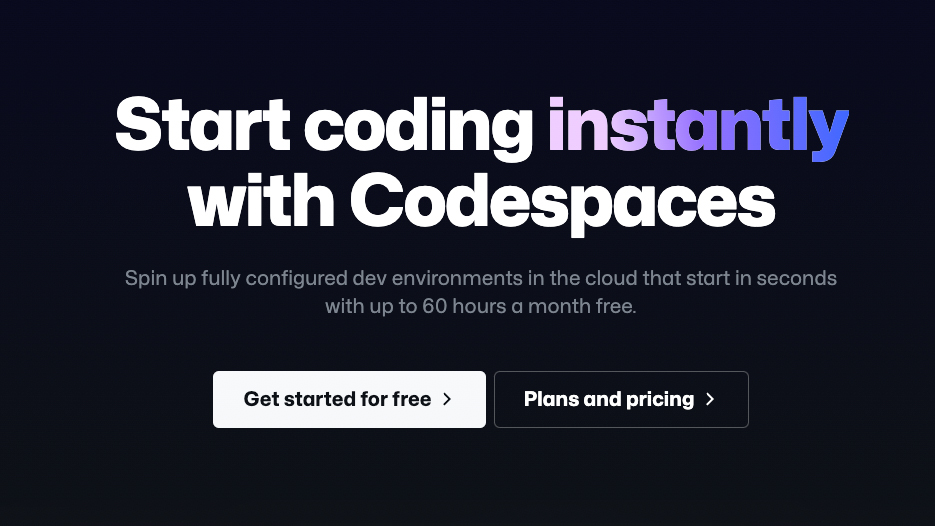 Codespaces screenshot