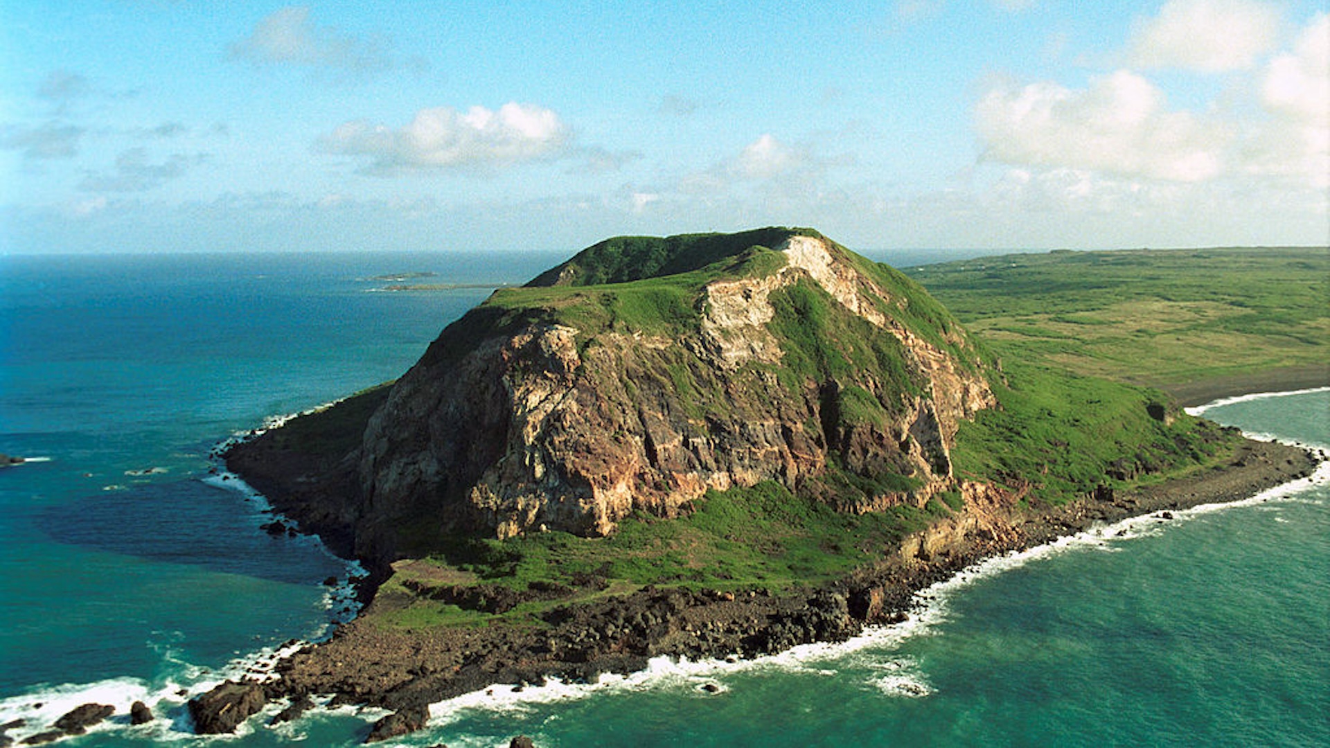 A picture of the island of Iwo Jima