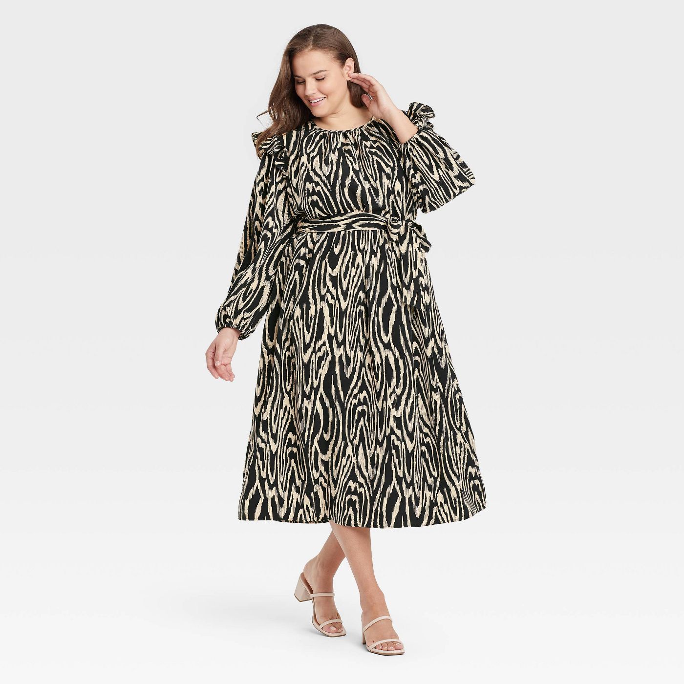 Who What Wear x Target + Ruffle Long Sleeve Dress